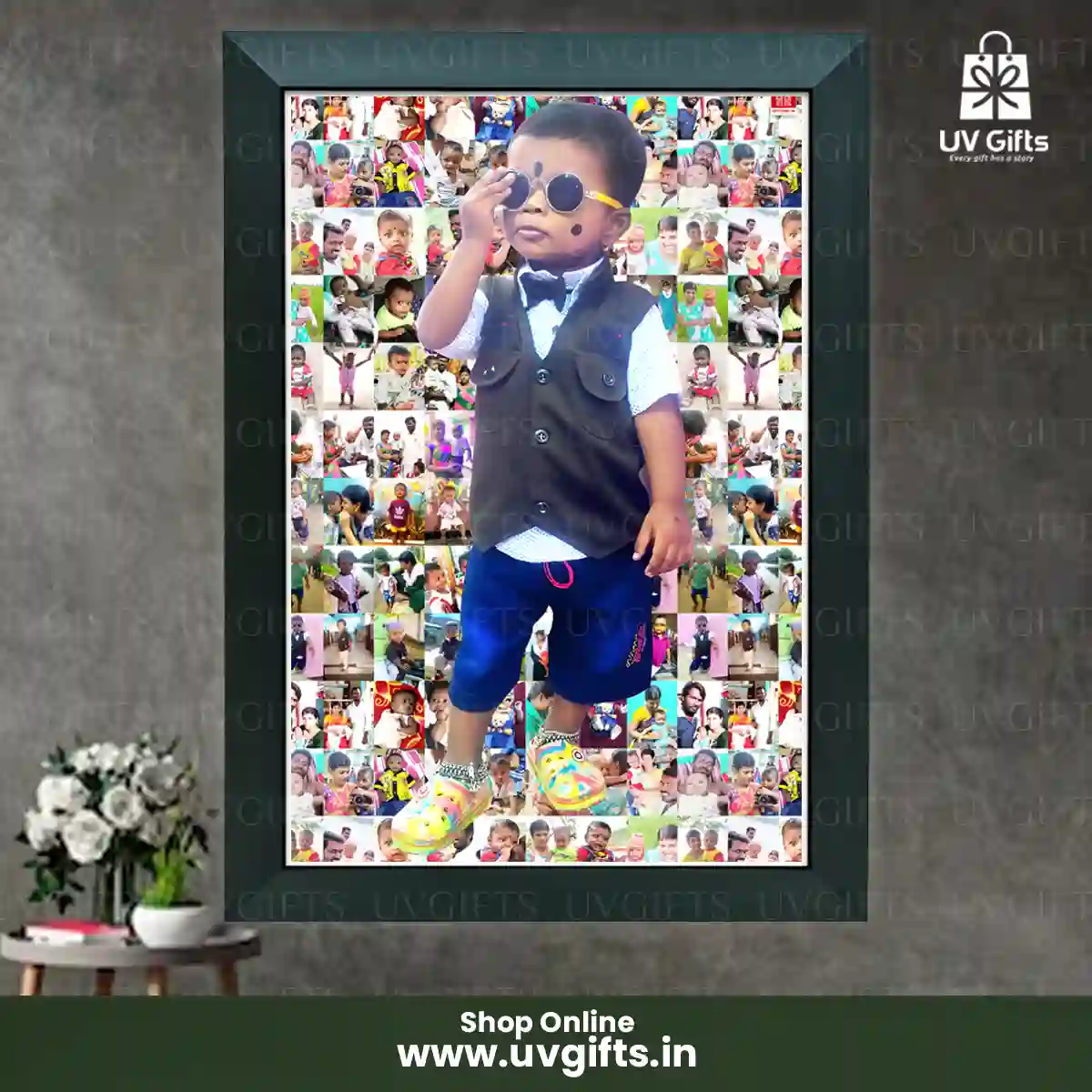 Mossaic Photo Frame, Mossaic Art Design, HD Print, Premium Frames
